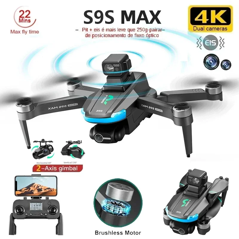 NEW S9S MAX MINI Drone 4K 2-Ax - Fpv Brushless Rc Drone 4K ulasan dan harga